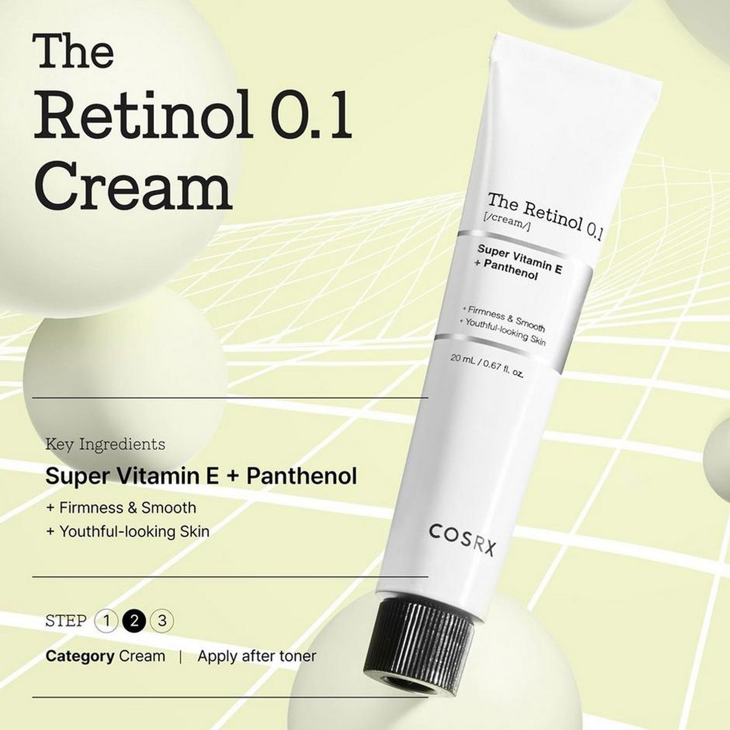 COSRX] The Retinol 0.1 Cream 20ml – Blooming KOCO