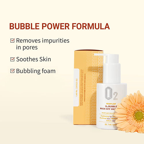 [Be The Skin] Heartleaf O2 Bubble wash off mask pack 120ml