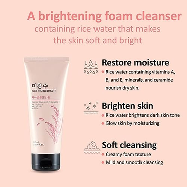 [THE FACE SHOP] RICE WATER BRIGHT CLEANSING FOAM 150ML
