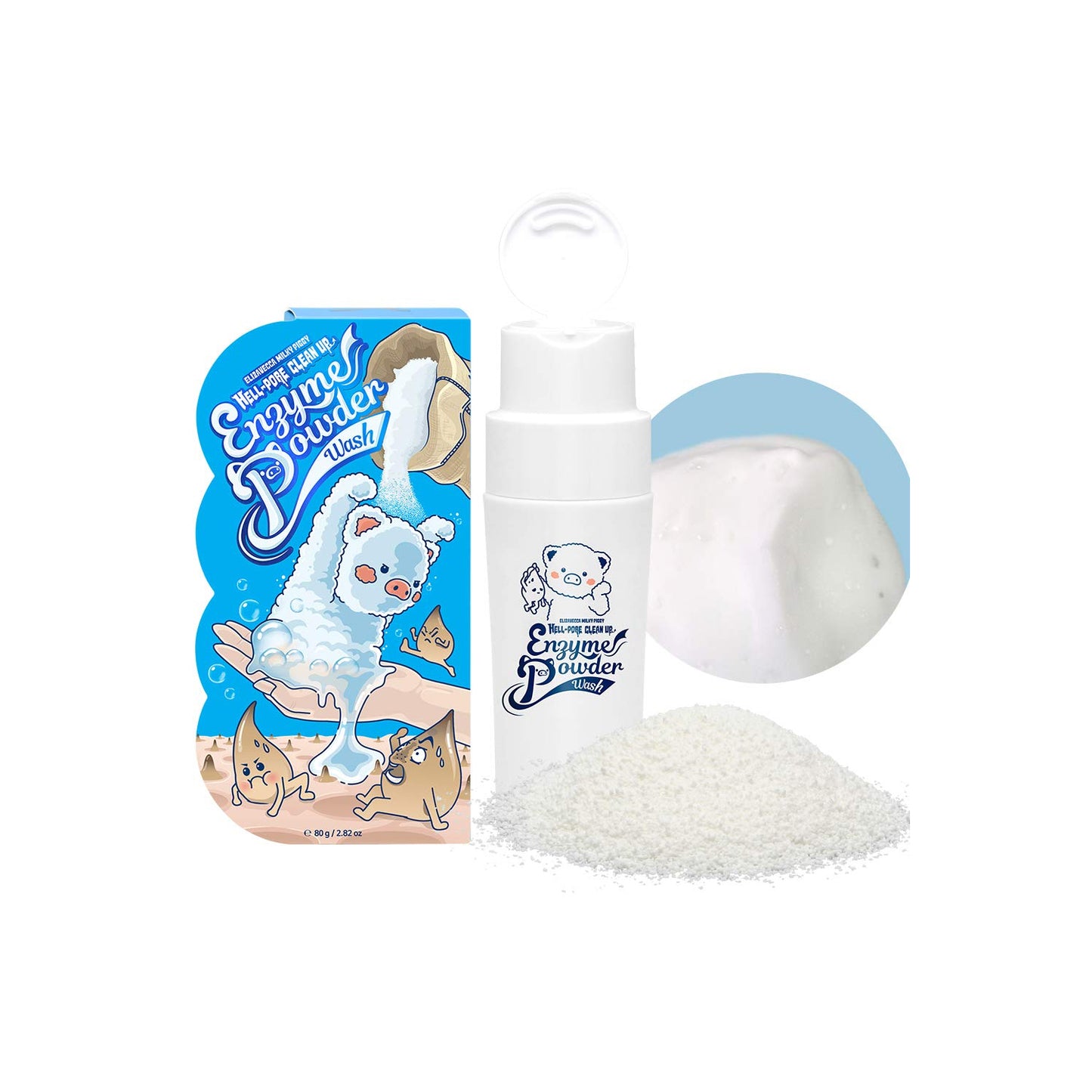 ***[Elizavecca] Milky Piggy Hell-pore Clean Up Enzyme Powder Wash 80ml