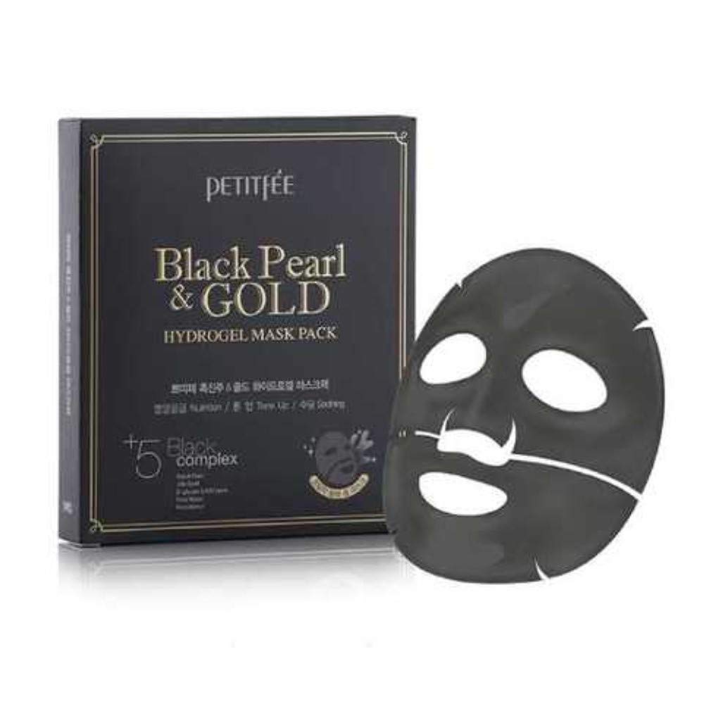 [Petitfee] Black Pearl & Gold Hydrogel Sheet Mask Pack (5ea)