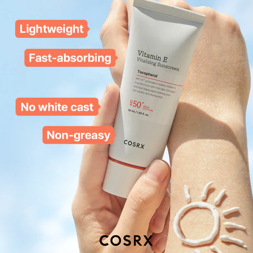 COSRX] Vitamin E Vitalizing Sunscreen 50ml – Blooming KOCO
